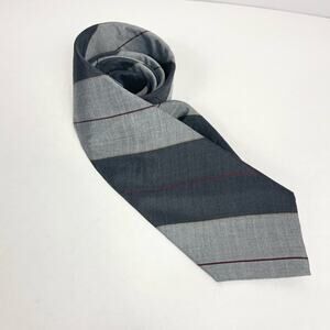 Christian Dior Silk Tie Gray Stripes